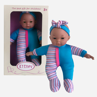 Baby Doll Stuffed Toy Girl Stripe Onesie Kids Girls Toys 35cm