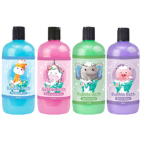 Baby & Me Bubble Bath Kids 4 Pack Giraffe Unicorn Elephant Piggy 500ml