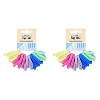 Lady Jayne Pastel Soft Knitted Ponytailers 24 Pack x 3 Bundle of 2