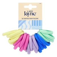 Lady Jayne Pastel Soft Knitted Ponytailers 24 Pack x 3