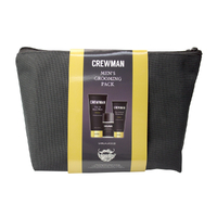 Crewman 4pc Sandalwood Mens Grooming Gift Set Hair Body Wash Moisturiser Roll On