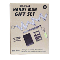 Crewman Multi-Tool with Keychain Level, Ruler Keychain and Pen Handyman Gift Set