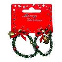Christmas Accessories Mistletoe and Bell Earrings