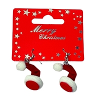 Christmas Accessories Santa Hat Earrings