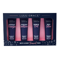 Lulu Grace Travel Set 60ml Shampoo, Conditioner, Shower Gel, Lotion
