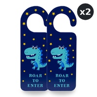 Roarsome Kids Dinosaur Door Hanger 26 x 0.6 x 10.5cm Bundle of 2