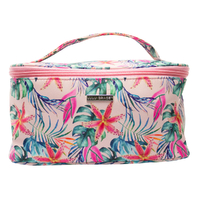 Lulu Grace Hibiscus and Lotus Train Case 25 x 13 x 13cm