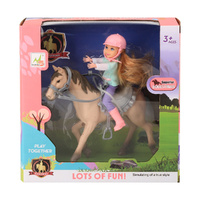 Girl with Pony Art Print on 100% Cotton Rag Paper Nursery Wall Art