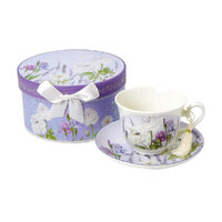 Teacup And Saucer Lavender Design