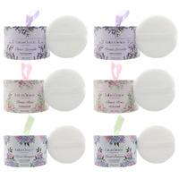 Lulu Grace Talc Free Dusting Powder Set Lavender Rose Floral with Puffer 3 x 150g x 2