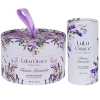 Lulu Grace Lavender Dusting and Talcum Powder Gift Set with Puffer 150g Total