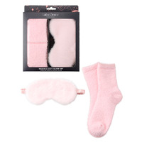 Lulu Grace Cosy Sleep Set Socks and Eyemask Pastel Pink