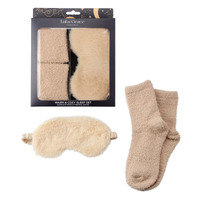 Lulu Grace Cosy Sleep Set Socks and Eyemask Gold