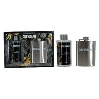 Crewman Mens Shower Gel 200ml and Whisky Flask 2 Piece Body Care Gift Set