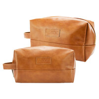 Crewman Mens Toiletry Bag Tan Handle 24.5x10.5x13cm