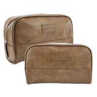 Crewman Mens Toiletry Bag Brown 25.5x10x15.5cm