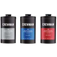 Crewman Mens 3 Pack 250g Talc Free Body Powder Classic Allure and Intense