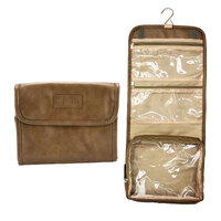 Crewman Mens Toiletry Bag Brown Folding 22 X 49.5 X 4.5 Cm