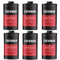 Crewman Mens Intense Talc Free Body Powder 250g Value Pack x 6