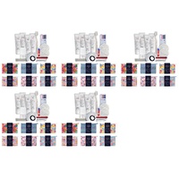 Lulu Grace Holiday Survival Kit Travel Toiletry Pouch Assorted Prints Box of 6 Bundle of 5