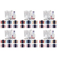 Lulu Grace Holiday Survival Kit Travel Toiletry Pouch Assorted Prints Box of 6 Bundle of 6