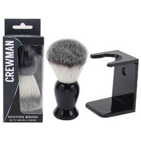 Crewman Black Shaving Brush With Brush Stand