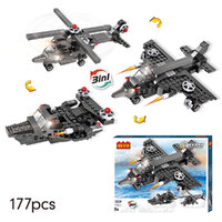 Cogo Building Blocks Plane Helicoptor And Speed Boat 177pcs