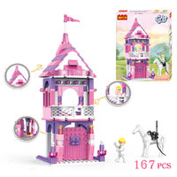 Cogo Girls Building Blocks Princess Tower Prince Charming 167pcs