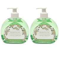 Safe Home Care Liquid Hand Soap Pump 2x 500ml Jasmine