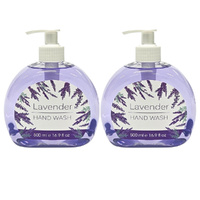 Safe Home Care Liquid Hand Soap Pump 2x 500ml Lavender