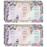 Lulu Grace 3 x Luxury Soap Gift Set 3 x 100g Lavender Rose And Floral x 2
