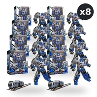 Transforming Train Toy for Kids Deformation Vehicle Play Set Pack of 8
