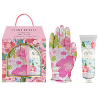 Peony Petals Gardening Gift Set Hand Cream 100ml & Floral Gloves