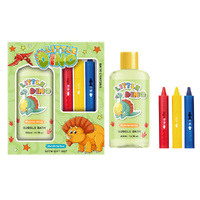 Little Dino Bubble Bath & Bath Crayons Gift Set Marshmallow Scent 300ml