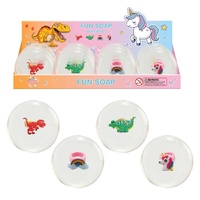 Kids Soap with Surprise Ring Dino and Unicorn Display of 12