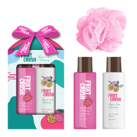 Fruit Crush Passion Fruit & Strawberry Gift Set Shower Gel Lotion & Loofah
