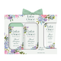 Lulu Grace Floral Bouquet Body Wash Lotion Hand Cream Gift Set 3pc Set