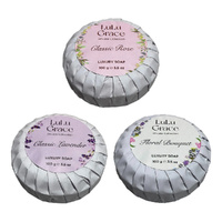 Lulu Grace Round Soap Set Lavender Rose Floral 3 x 100g Moisturising Cleanse