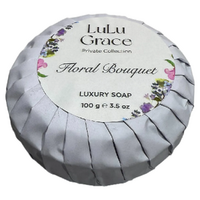 Lulu Grace Floral Bouquet Round Soap 100g Gentle Daily Cleanser for Soft Skin