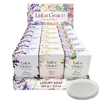LULU GRACE FLORAL COLLECTION 100G OVAL SOAP 18PC