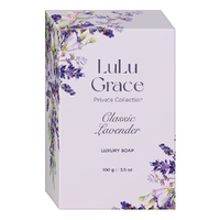 Lulu Grace Classic Lavender Soap 100g Oval Moisturising Bar for Sensitive Skin