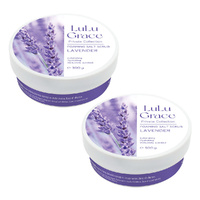 Lulu Grace Lavender Exfoliating Foaming Salt Body Scrub 300g X 2 Pack
