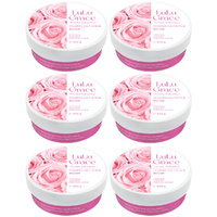 Lulu Grace Rose Foaming Salt Body Scrub 300g Pack of 6 Gentle Exfoliant