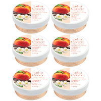 Lulu Grace Vanilla Peach Foaming Salt Body Scrub 300g Pack of 6 Exfoliating