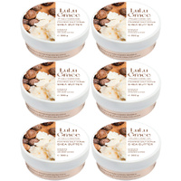 Lulu Grace Shea Butter Foaming Salt Body Scrub 6 x 300g Exfoliating Bundle