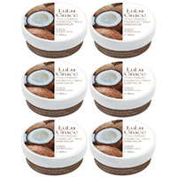 Lulu Grace Coconut Foaming Salt Body Scrub 300g Pack of 6 Exfoliating Cleanser