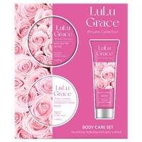 LuLu Grace Rose Body Care Set Hand Cream Scrub Butter