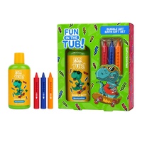 Fun in the Tub Dino Bubble Bath Gift Set with 3 Crayons