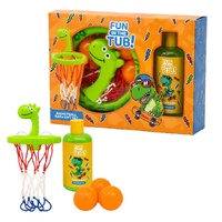Fun in the Tub Dino Bubble Bath Gift Set with Basketball Hoop
