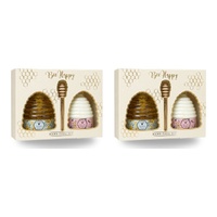 Lulu Grace Bee Happy Hand Wash & Hand Lotion 310mL Gift Set 3pc with Honey Dipper Bundle of 2